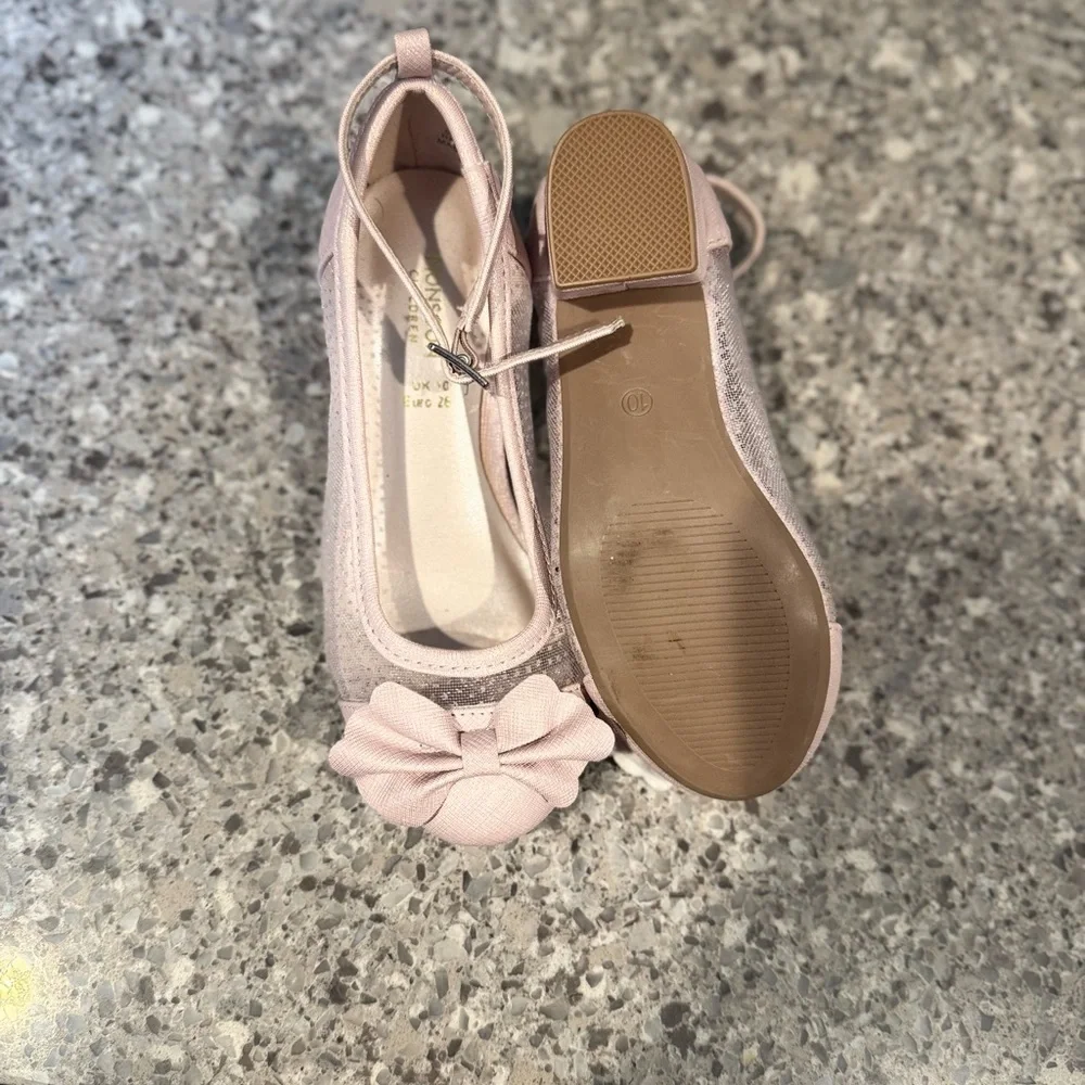 Monsoon Girls' Kids Pink Bow Shoes - UK10/US11 👠🌸